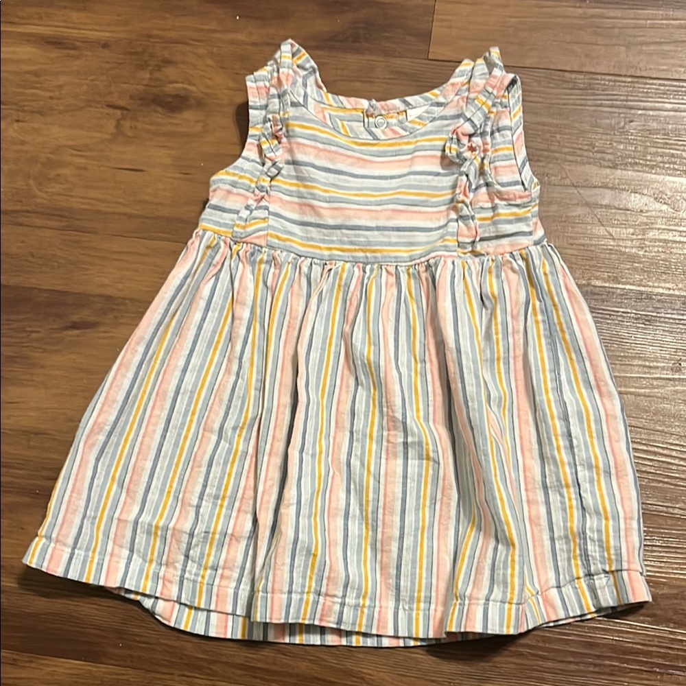 Colorful Striped Sleeveless Dress